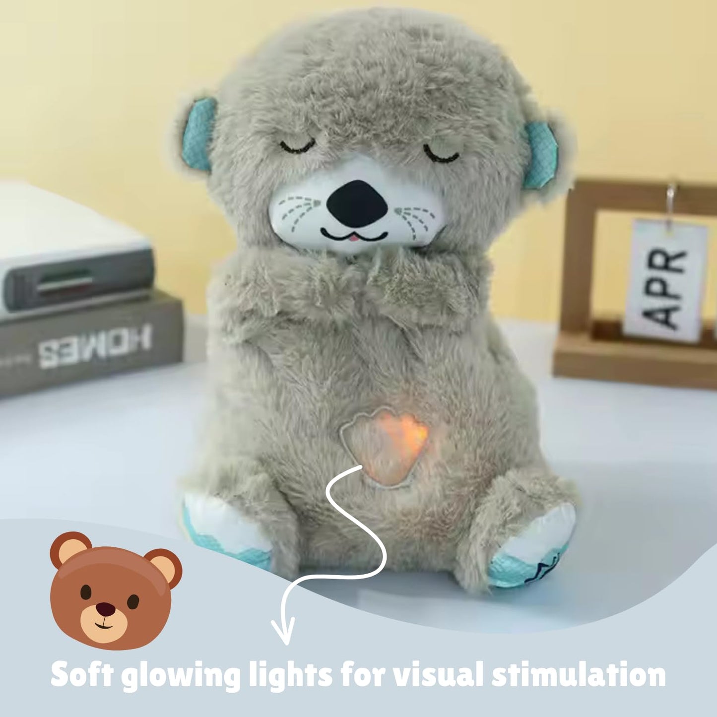 TDP Breathing Teddy Bear with Glowing Light & Music