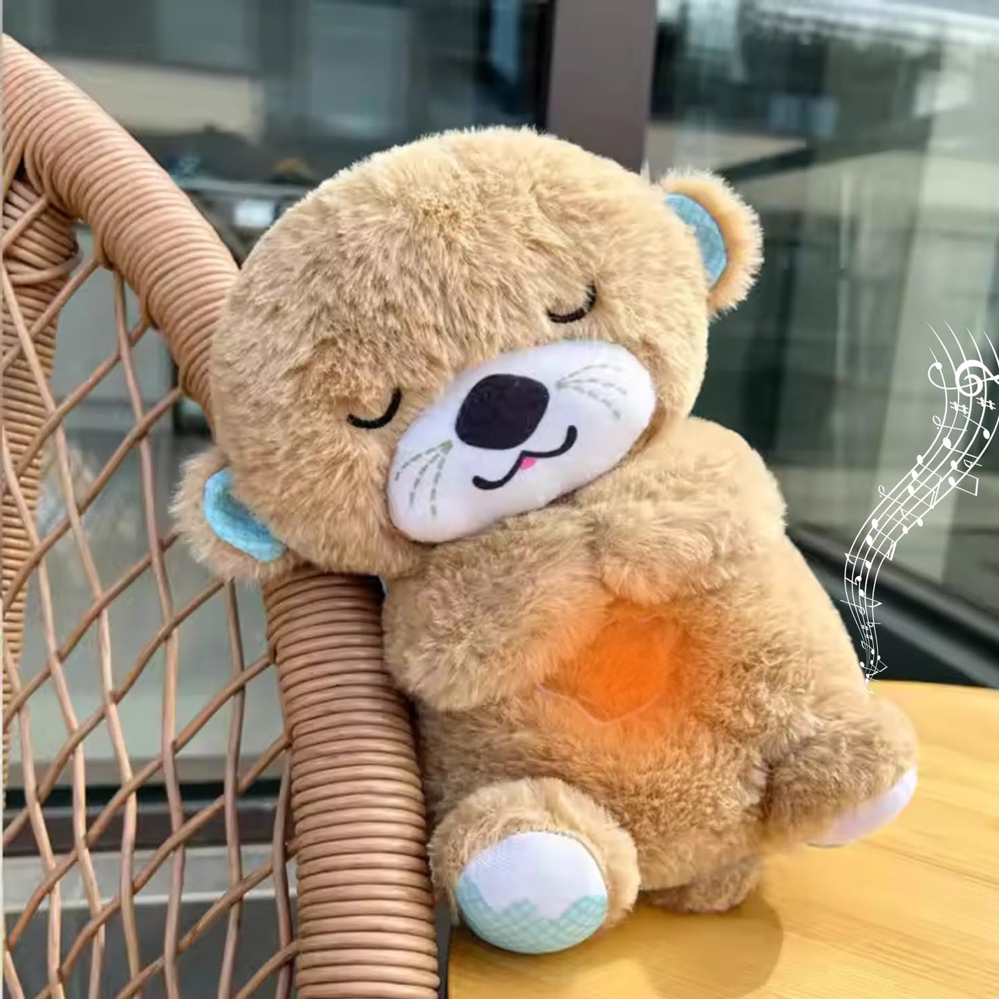 TDP Breathing Teddy Bear with Glowing Light & Music